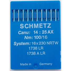 Schmetz DBX1 Staerke NM80 Rundkolbennadel 1738 287WH 10 Nadeln 
