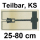 YKK Reißverschluss, teilbar, Kunststoff 65cm Schwarz (580)