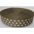 Gurtband 30mm mit Sternen 1014 - Beige