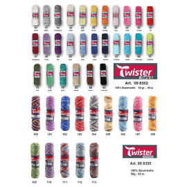 Twister Curly 8 Uni / Color Häkelgarn