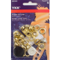 YKK Ösen und Scheiben 8,7mm Messing