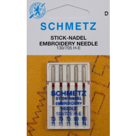 5 Schmetz Stick-Nadeln Stärke 75-90
