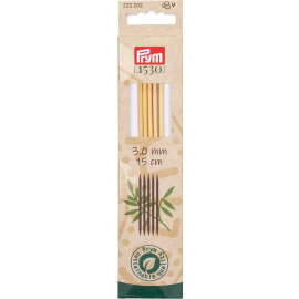 Prym Bambus Strumpfstricknadeln 15cm 3,0mm