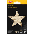 Applikation Wende-Pailetten Stern Gold/Silber