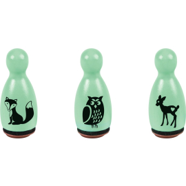 3er Set Stempel Figuren Waldtiere (mint)
