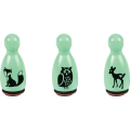3er Set Stempel Figuren Waldtiere (mint)