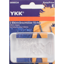 Bikiniverschlüsse 15mm transparent (2 Stück)