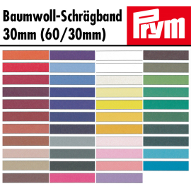 Schrägband - Baumwolle 30mm (60/30) rot