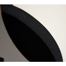 glattes Gummiband weich (soft elastic) schwarz 15mm