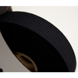 glattes Gummiband weich (soft elastic) schwarz 20mm